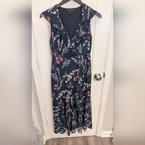 Banana Republic Floral Ruffle‎ Faux Wrap Maxi Dress - 0 Petite